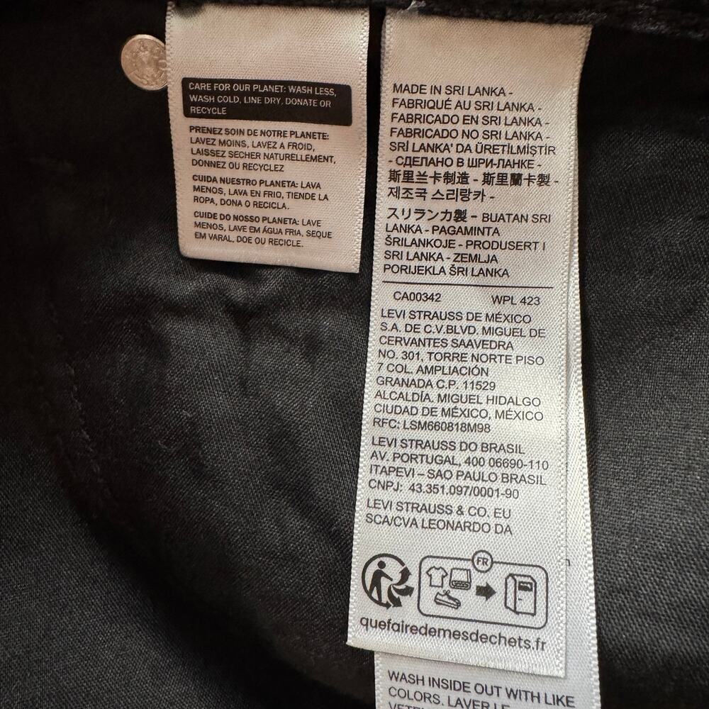 Levi's Cinch Baggy Jeans Grunge Black NWT Size 30x31 Wide Leg Loose Slub - Picture 7 of 12
